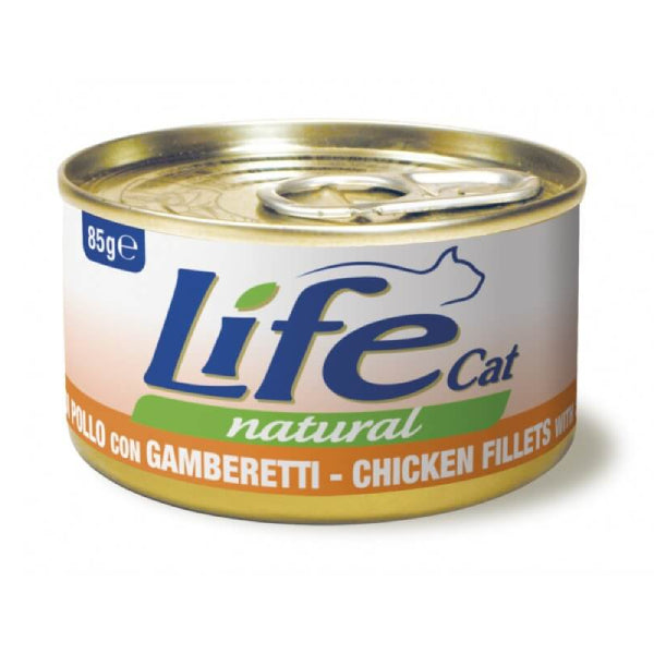 LifeCat Pollo con Gamberetti 85gr