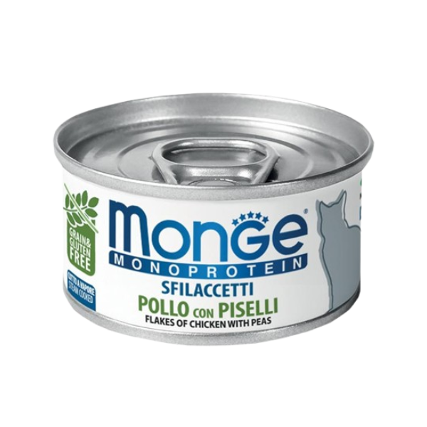 Monge Cat Monoproteico Sfilacetti Pollo Piselli 80gr