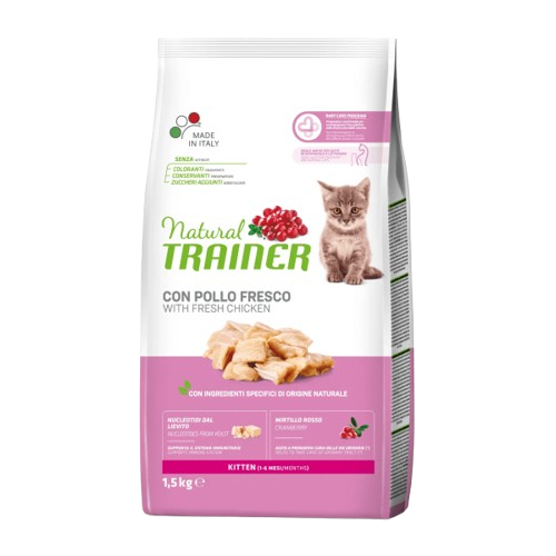 Natural Trainer Cat Kitten Pollo 1,5kg