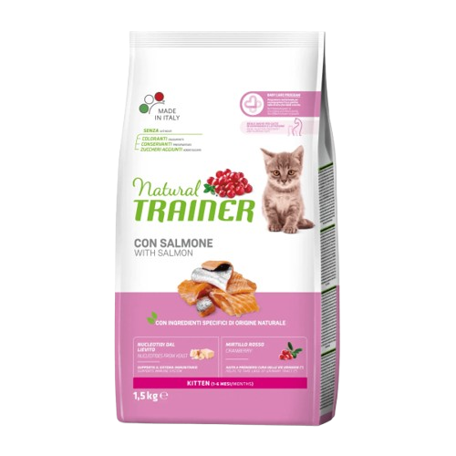 Natural Trainer Cat Kitten Salmone 1,5kg
