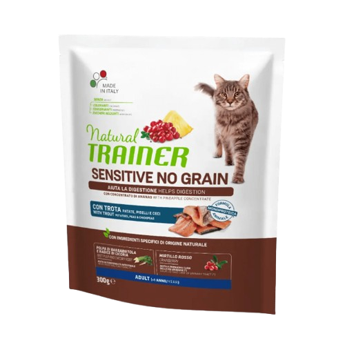 Natural Trainer Cat Sensitive No Grain Trota 300gr