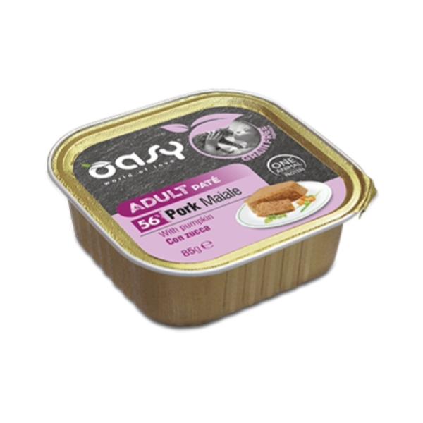 Oasy Cat Grain Free Maiale con Zucca 85gr