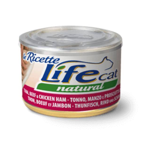 LifeCat Le Ricette Tonno con Manzo e Prosciutto 150gr