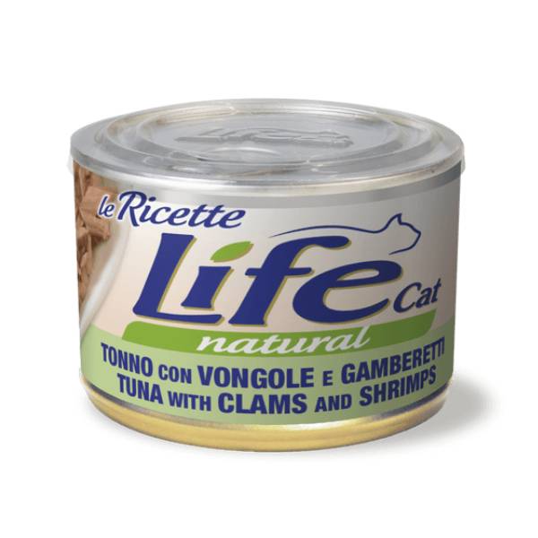 LifeCat Le Ricette Tonno con Vongole e Gamberetti 150gr