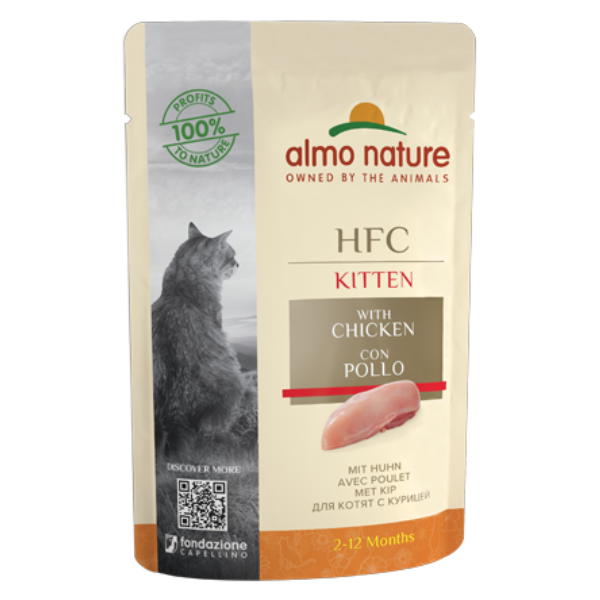 Almo Nature Cat HFC Natural Kitten Pollo 55gr