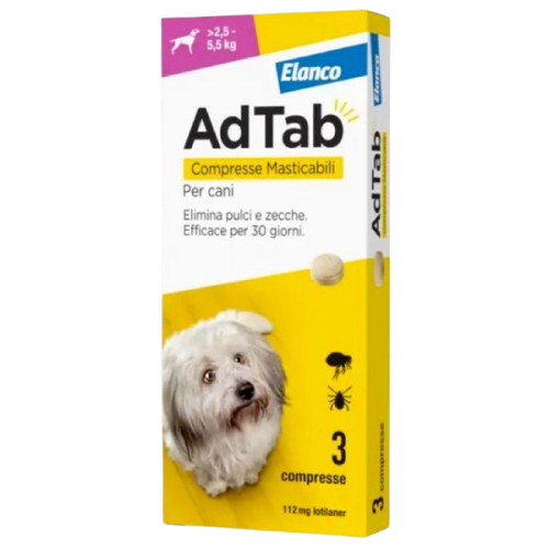 Adtab per Cani da 2,5 a 5,5kg - 3 Compresse