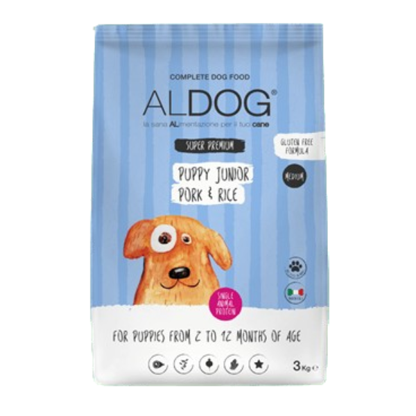 AlDog Puppy Junior Medium Maiale 3kg
