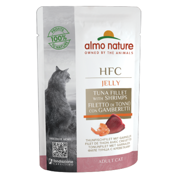 Almo Nature Cat HFC Natural Tonno con Gamberetti 55gr