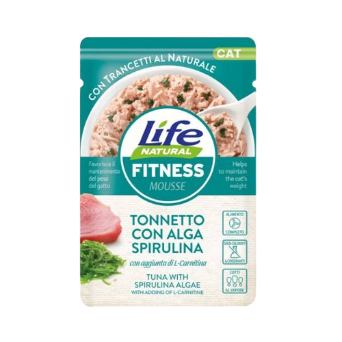 LifeCat Function Mousse Fitness Tonnetto con Alga Spirulina 70gr