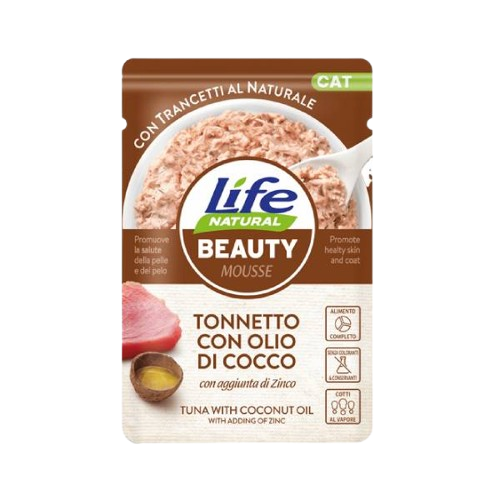 LifeCat Function Mousse Beauty Tonnetto con Olio di Cocco 70gr