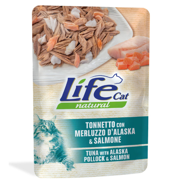 LIfeCat Tonno con Merluzzo D'Alaska e Salmone 70gr