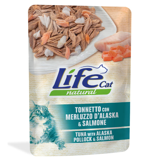 LIfeCat Tonno con Merluzzo D'Alaska e Salmone 70gr