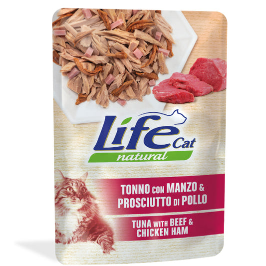 LIfeCat Tonno con Manzo e Prosciutto di Pollo 70gr