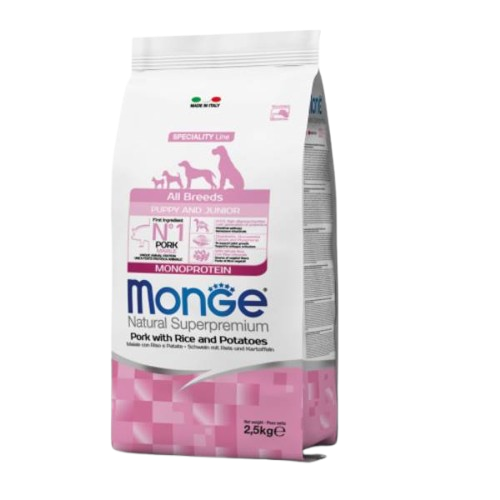 Monge Dog All Breed Puppy Maiale con Riso e Patate 2,5kg