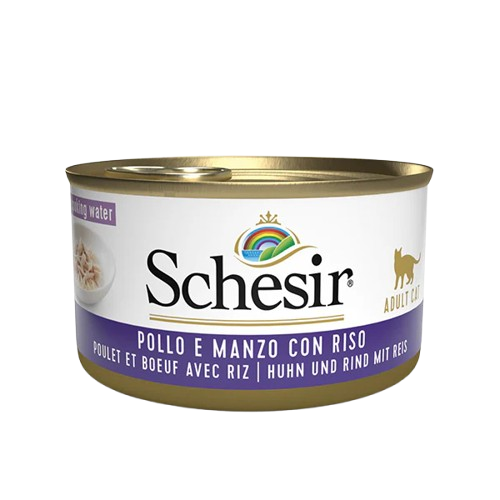 Schesir Cat Natural Pollo con Manzo e Riso 85gr