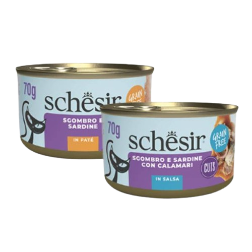 Schesir Cat Sgombro e Sardine e/o Calamari 70gr