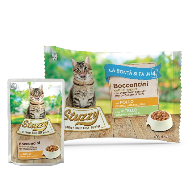 Stuzzy Cat Pollo e Vitello 4x100gr
