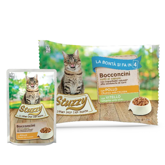 Stuzzy Cat Pollo e Vitello 4x100gr