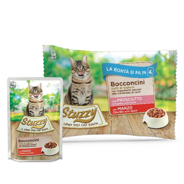 Stuzzy Cat Prosciutto e Manzo 4x100gr